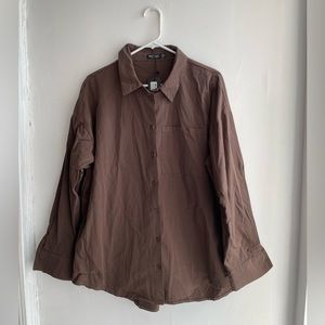 Nasty Gal Brown Button Up